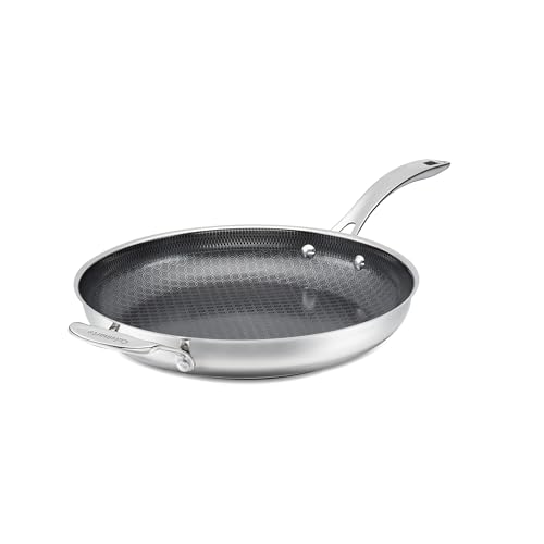 Cuisinart FusionPlus Hybrid Stainless Steel Cookware, 12-Inch Skillet with Helper Handle, PFAS-Free PURELYSEAR Ceramic Technology, Scratch Proof, Cool Grip Handles, Dishwasher Safe