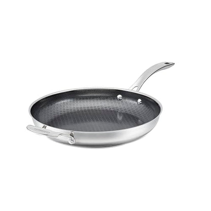 Cuisinart FusionPlus Hybrid Stainless Steel Cookware, 12-Inch Skillet with Helper Handle, PFAS-Free PURELYSEAR Ceramic Technology, Scratch Proof, Cool Grip Handles, Dishwasher Safe
