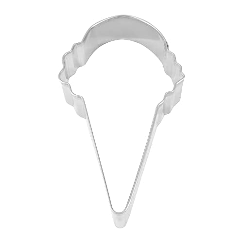 R&M Summer Time Cookie Cutters, Ice Cream Cone, Sun, Sunglasses, Ice Cream Cone Cookie Cutter Set, 4-Piece, Silver