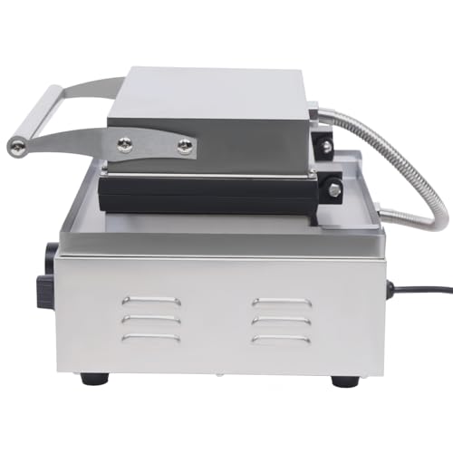 GXFCHYL Mini Donut Maker Commercial Donut Maker Machine Electric Stainless Steel Doughnut Maker Double-Sided Heating with Non-stick Plate for Kitchen, Restaurant (12Pcs/Pan 1550W)