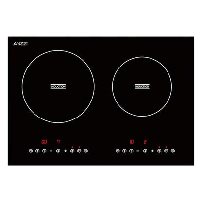 20 in. Induction Cooktop in Black with Child Safety Lock, Auto Switch Off, and 2 Zones