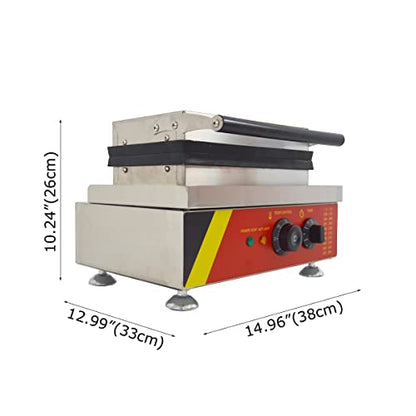 INTBUYING 15Pcs Mini Dount Maker Machine Commercial Electric Waffle Donut Machine 0℃-300℃ 1750W Double-Sided Heating Non-Stick Doughnut Baking Machine 1.85" Snack Maker 110V(1.85" 15 Dounts)