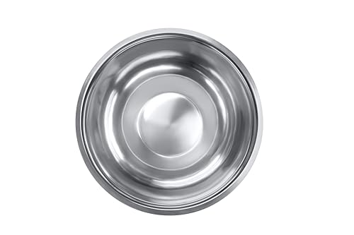 Great Credentials 8 Quart, Set of 2, Mixing Bowls, Stainless Steel, Professional Chef, Commercial Kitchen, 13.25 Inches Diameter, Flat Base