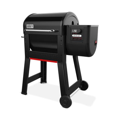 Weber Smoque™ 22‑Inch Pellet Smoker, Black – Outdoor BBQ Pellet Grill Up to 500 Degrees with SmokeBoost, SmoqueVent Airflow System & Rapid React PID Temperature Control