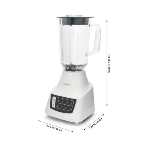Taurus Potenza Comfort Blender, 1050W, 1.5L Glass Jar, Up to 50% Less Noise, Stainless Steel Blades, 9 Speed Settings, Quiet Powerful Blender for Smoothies, Ice, and Frozen Drinks