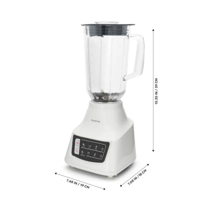 Taurus Potenza Comfort Blender, 1050W, 1.5L Glass Jar, Up to 50% Less Noise, Stainless Steel Blades, 9 Speed Settings, Quiet Powerful Blender for Smoothies, Ice, and Frozen Drinks