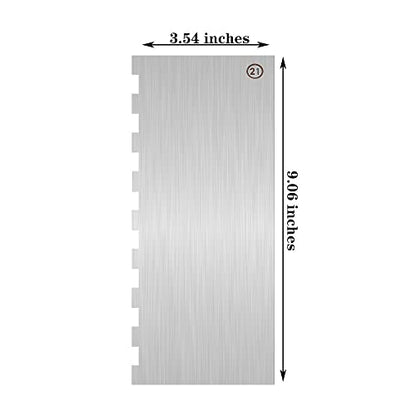 Cake Scraper Smoother Cake Decorating Supplies Kit 9 Inch Metal Bench Scraper for Baking Buttercream Smoother for Cakes Stainless Steel Frosting Cake Comb Edge Side Jagged Comb for Cream Cake