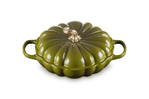 Le Creuset Enameled Cast Iron Figural Pumpkin Braiser, 2.75 qt., Olive