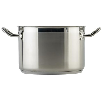 Winco Heavy-Duty Stainless Steel Stock Pot with Cover, 8 Quart