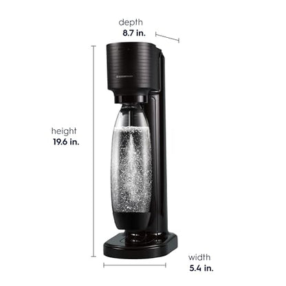 SodaStream Gaia Sparkling Water Maker Bundle, Black