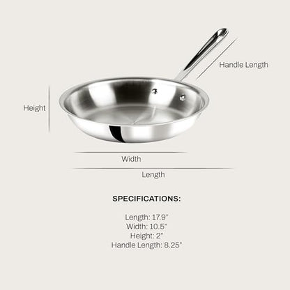 All-Clad D3® Stainless Steel 10 inch Frying Pan- Made in the USA- The Original Bonded Professional Cookware- Oven Safe & Induction Compatible