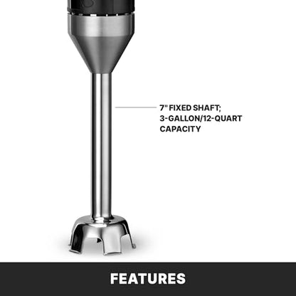 Waring Commercial Quik Stix Immersion Blender, 2-Speed, 7 in Fixed Shaft, for Professional Hand Blender for Kitchens & Restaurants, WSB35