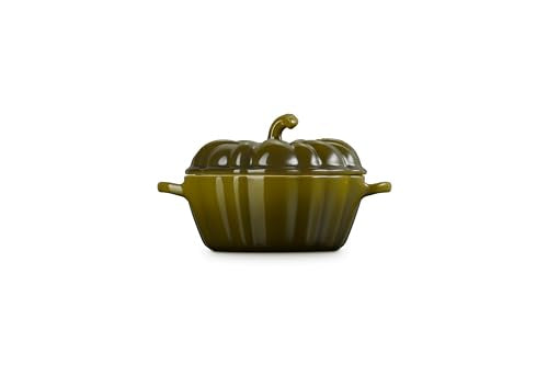 Le Creuset Stoneware Pumpkin Mini Cocotte, 12 oz., Olive