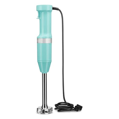 KitchenAid Variable Speed Corded Hand Blender with Blending Pitcher, Whisk and Chopper Attachments, KHBV83AQ, Aqua Sky