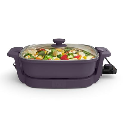 bella Fits-Anywhere™ SAUTE Make & Take Skillet, Non-Toxic Ceramic, Plum