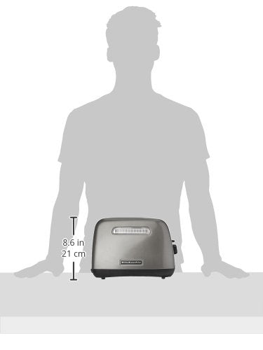 KitchenAid 2-Slice Toaster with Manual Lift Lever, KMT2115, Contour Silver