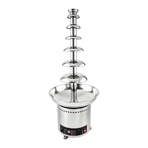Commercial Chocolate Fountain Machine, Chocolate Fountains for Parties Weddings and Parties 4 Tier Chocolate Fountain Machine for Melts Cheese, Queso, Candy and Liqueur (7 Tier)