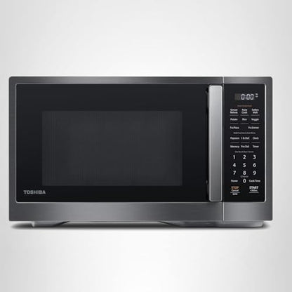 TOSHIBA ML4-EM12PA(BS) Countertop Microwave Oven with Stylish Design As Kitchen Essentials, Smart Sensor, 13 Auto Menus&Mute Function, 1.2 Cu Ft with 12.4" Turntable, 1000W, Black Stainless Steel