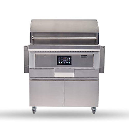 Coyote 36 Inch Freestanding Pellet Grill on Cart, Stainless Steel, Intuitive Digital Touch Control - C1P36-FS