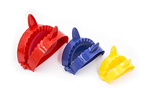 BTaT- Dough Press Set, 3 Pack, Dumpling, Empanada, Pastry and Turnover Press, Hand Pie Maker, Meat Pie Cutter