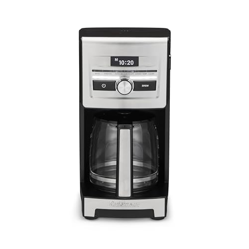 Cuisinart Personal Brew™ 12-Cup Coffee Maker, Automatic Coffee Machine, Programmable Coffee Maker for Home Brewing Convenience with Adjustable Brew Strength, Stainless Steel/Black, DCC-12