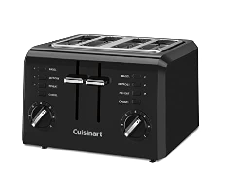 Cuisinart 4-Slice Compact Plastic Toaster, Black, CPT-142BKP1