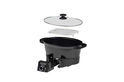 BLACK+DECKER Multicooker 7QT Family Size, 5-in-1 Functions, Neat ‘N Clean™ Technology, Slow Cook, Steam/Boil, Precision Roast, Sear/Saute, & Rice