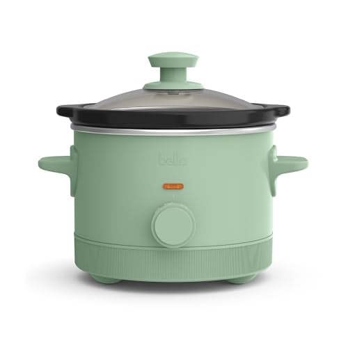 bella 1.5qt Non-Toxic Manual Slow Cooker with 3 Heat Settings, Seaglass