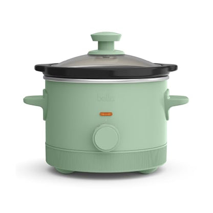 bella 1.5qt Non-Toxic Manual Slow Cooker with 3 Heat Settings, Seaglass