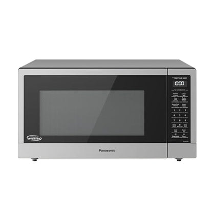 Panasonic NN-SN76LS 1.6 cu.ft Cyclonic Inverter Countertop Microwave Oven 1250Watt Power with Genius Sensor Cooking, 19.44"D x 21.88"W x 11.94"H, Stainless Steel