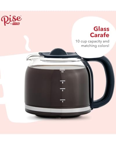 Rise by Dash 10 Cups Black Coffee Maker