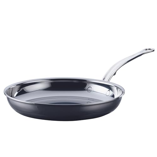 Hestan NanoBond Molecular Titanium Frying Pan, 11-Inch - PFAS-Free Stainless Steel Skillet, 4x Stronger, 1050°F Safe, Induction Compatible, Handcrafted Italy