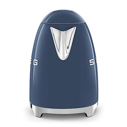 SMEG KLF03 Electric Kettle 1.7L (7 Cup), Retro Hot Water Boiler for Tea & Coffee, Fast Boiling, Auto Shut-Off, Soft Open Lid, 360° Swivel Base Countertop Kettle – Navy Blue
