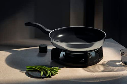 WMF Devil 2-Piece Frying Pan Set 28 cm + 20 cm Induction Frying Pan Cromargan Stainless Steel Coated Plastic Handle