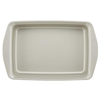 Rachael Ray Nonstick Bakeware Set without Grips includes Nonstick Bread Pan, Baking Pans, Cake Pans, Cookie Sheet / Baking Sheet - 10 Piece, Silver