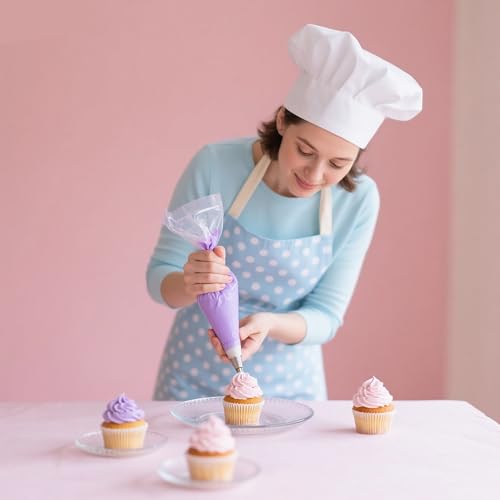 Karebeen Piping Bags and Tips Set, 100pcs Pastry Bags Cakes Decorating Supplies Kit, 3 Cake Scraper, 2 Couplers, 16 Piping Tips, 2 Bag Ties (12 INCH)