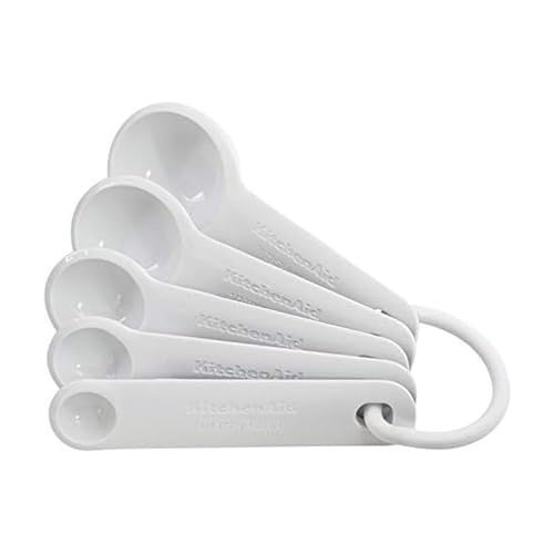 KitchenAid Plastic Measuring Spoons, Set Of 5, White