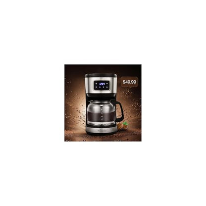 HousesAid 12 Cup Programmable Drip Coffee Maker, Touchscreen Brewer...