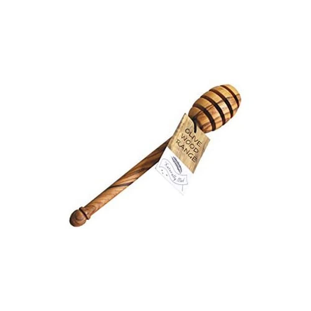 Naturally Med - Olive Wood Honey Dipper/Honey Spoon/Honey Server/Honey Stick