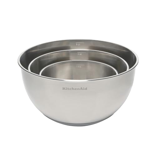 KitchenAid Stainless Steel Mixing Bowls, Set Of 3