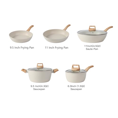 16PCS Pots and Pans Set Non Stick Cookware Set Nonstick with Cooking Set