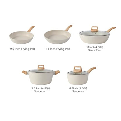16PCS Pots and Pans Set Non Stick Cookware Set Nonstick with Cooking Set