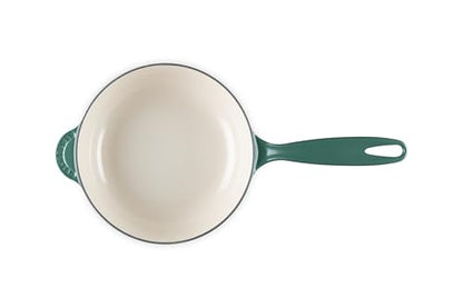 Le Creuset Enameled Cast Iron Holly Collection Saucier, 2.25 qt., Artichaut with Gold Knob