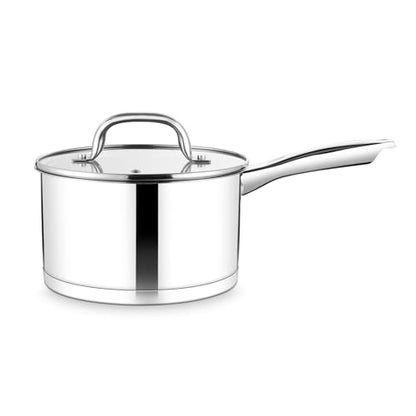 TeamFar Saucepan, 3 qt Stainless Steel Sauce Milk Pan & Lid with Tri-ply Bottom, Home/Kitchen Induction Pot for Cooking/Boiling/Warming/Stewing, Healthy & Heavy Duty, Dishwasher Safe