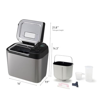 Panasonic Bread Machine, Automatic Bread Maker with 20 Presets and Advanced Temperature Sensor for Bread, Cake, and Pizza, Gluten Free Baking, Raisin Nut Dispenser - SD-R2550