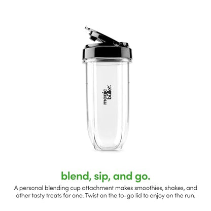 magic bullet Combo Blender, 600W, 48oz Pitcher, 16oz Cup with To-Go Lid, Easy Cleaning, Cross Blade, for Smoothies, Sauces, Shakes, Salsa, Hot Blends, Silver, MBF50200