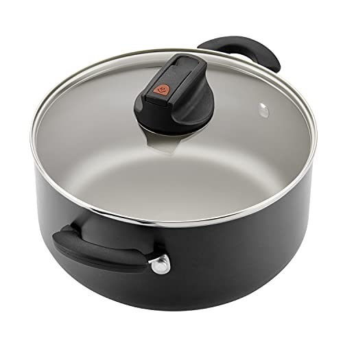 Farberware Smart Control Nonstick Cookware Pots and Pans Set, 14 Piece, Black