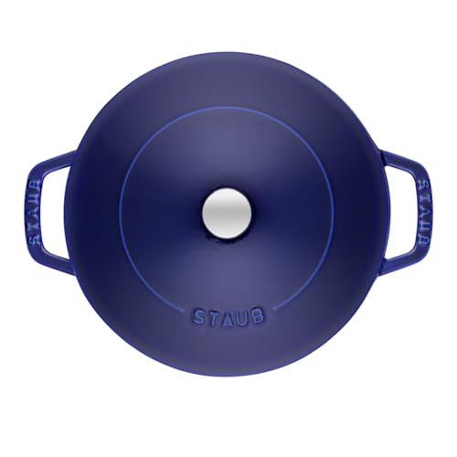 Staub 40511 HS-476-P2 0 with Chistera Cast Iron 28 cm Dark Blue