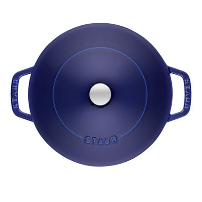 Staub 40511 HS-476-P2 0 with Chistera Cast Iron 28 cm Dark Blue