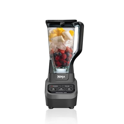 Ninja Professional Blender | Smoothie Blending, Drink Mixer, Grinder, Ice Crusher, Frozen Fruit Blending | 1000W Power, Total Crushing Technology, XL 72-oz. Pitcher | Black & Grey | BL610